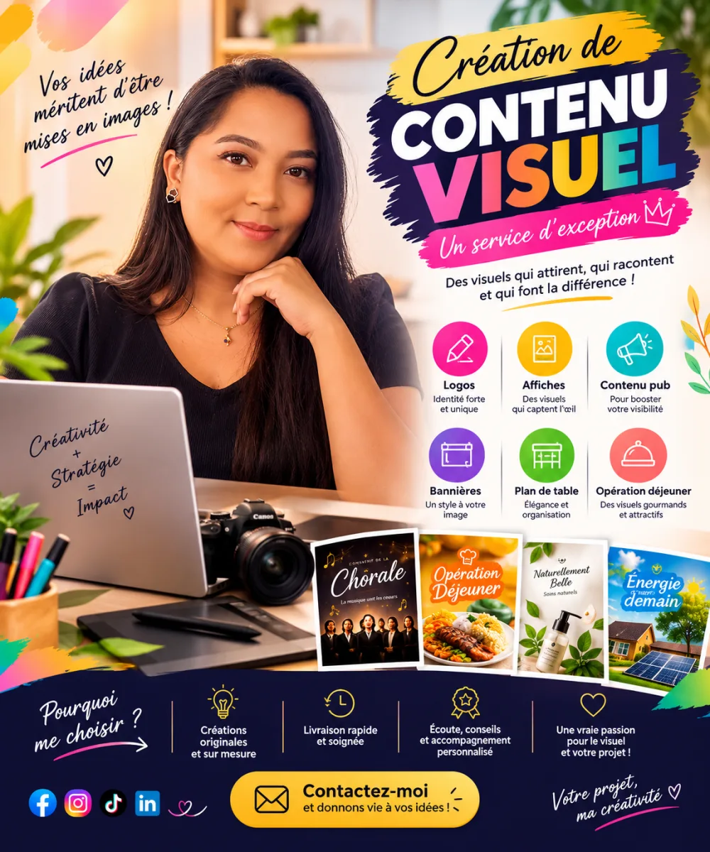 Je conçois des publications visuelles pour vous aider à communiquer régulièrement avec votre audience